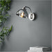 Ceiling Pendant Lamp & 2x Matching Wall Lights - Bright Nickel Mirrored Glass Dome Shade