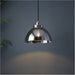 Ceiling Pendant Lamp & 2x Matching Wall Lights - Bright Nickel Mirrored Glass Dome Shade