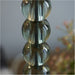 2 PACK Grey Green Tinted Crystal Glass Table Lamp - Fir Silk Shade - 575mm Tall Light - 7W LED E14