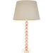 Blush Crystal Glass Table Lamp - Grey Fabric Shade - 590mm Tall Light - 7W LED E14