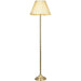 1535mm Floor Lamp - Antique Brass & Ivory Silk Classic Twisted Stem - Standing LED Light Base & Shade