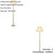 2 PACK 1535mm Floor Lamp - Antique Brass & Ivory Silk Classic Twisted Stem - Standing LED Light Base & Shade