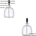 2 PACK Textured Glass Lamp Base - 293mm Tall Dome Style Table Light - E14 Bulb Fitting