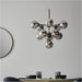 Multi Arm Hanging Ceiling Pendant Light - Black Chrome Plate & Smoked Mirror Glass - 11 X 3W LED G9