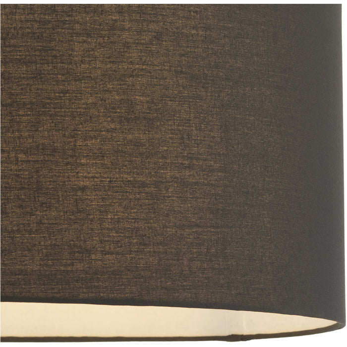 2 PACK 20" Cylinder Lamp Shade - Black Cotton Rolled Edge Fabric Cover - Table Light