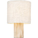 Natural Eucalyptus Wood Table Lamp - Natural Linen Shade - 300mm Tall Light - 10W LED E27