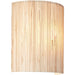 Semi Flush Ceiling Light & 2x Matching Wall Lights - Dimmable Natural Seagrass Drum Shades