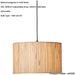 Ceiling Pendant Lamp & 2x Matching Wall Lights - Dimmable Natural Seagrass Drum Shades