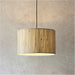 2 PACK Hanging Ceiling Pendant Light - Natural Seagrass & Matt Black - 10W LED E27