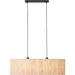 Hanging Ceiling Bar Pendant Light - Natural Seagrass & Matt Black - 2 X 10W LED E27