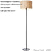 Standing Floor & Table Lamp Set - Natural Seagrass Drum Shades & Matt Black Metal Stands