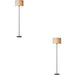 2 PACK 1615mm Floor Lamp - Natural Seagrass & Matt Black Trendy Woven Texture - Standing LED Light Base & Shade