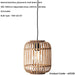 Hanging Ceiling Pendant Light - Natural Bamboo Plywood & Matt Black Paint - 10W LED E27