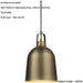 Hanging Ceiling Pendant Light - Antique Brass Plate - 10W LED E27