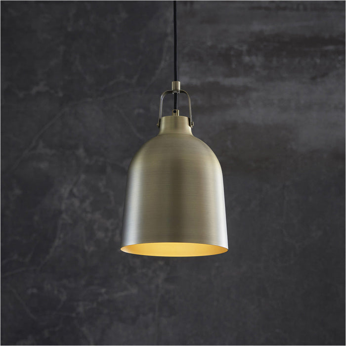 Hanging Ceiling Pendant Light - Antique Brass Plate - 10W LED E27