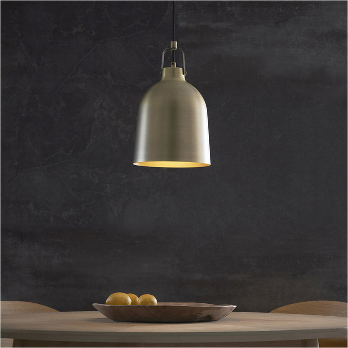 2 PACK Hanging Ceiling Pendant Light - Antique Brass Plate - 10W LED E27