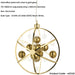 Hanging Ceiling Pendant Light - Gold Effect Plate With Clear & Gold Glass - 8.53W LED (Smd 2835) Warm White