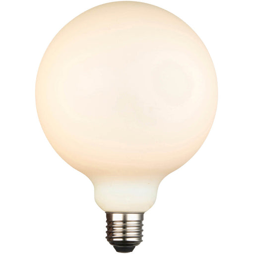 Opal Glass 12W E27 G125 LED Light Bulb - Dimmable Warm White - 1400lm 3000k