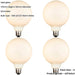 4 PACK Opal Glass 12W E27 G125 LED Light Bulb - Dimmable Warm White - 1400lm 3000k