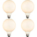 4 PACK Opal Glass 12W E27 G125 LED Light Bulb - Dimmable Warm White - 1400lm 3000k