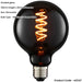 Smoked Glass 4W E27 G95 LED Light Bulb - Non-dimmable Warm White - 80lm 1800k