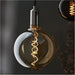 2 PACK Amber Glass 4W E27 LED Light Bulb - Spiral Design - Non-dimmable Warm White - 320lm 2000k