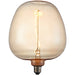 Amber Glass 4W E27 LED Light Bulb - Non-dimmable Warm White - 320lm 2000k