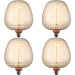 4 PACK Amber Glass 4W E27 LED Light Bulb - Non-dimmable Warm White - 320lm 2000k