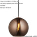 Hanging Ceiling Pendant Light - Copper Mirrored Glass & Matt Black Paint - 10W LED E27