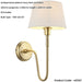 Indoor Antique Brass Plate Wall Light - Ivory Linen Mix Fabric Shade - Dimmable 10W LED E27