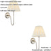 2 PACK Indoor Bright Nickel Plate Wall Light - Cream Fabric Shade - Dimmable 10W LED E27