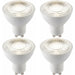 4 PACK White & Clear 7W GU10 SMD LED Light Bulb - Non-dimmable Cool White - 680lm 4000k