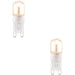 2 PACK Frosted PC G9 2W SMD LED Light Bulb - Non-dimmable Warm White - 200lm 3000k