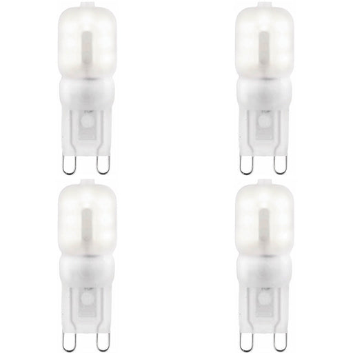 4 PACK Frosted PC G9 2W SMD LED Light Bulb - Non-dimmable Cool White - 200lm 4000k