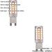 2 PACK Clear & White 3.5W G9 SMD LED Light Bulb - Non-dimmable Warm White - 400lm 3000k