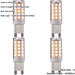 4 PACK Clear & White 3.5W G9 SMD LED Light Bulb - Non-dimmable Warm White - 400lm 3000k