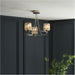 3 Light Semi Flush Ceiling Lamp & 2x Matching Wall Lights - Bright Nickel Frosted Glass Chandelier 