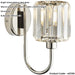 3 Light Semi Flush Ceiling Lamp & 2x Matching Wall Lights - Bright Nickel Frosted Glass Chandelier 