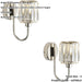 2 PACK Indoor Bright Nickel Plate Wall Light - Clear Glass Shade - Dimmable 6W LED E14