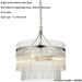 3 Light Ceiling Pendant & 2x Matching Wall Lamps - Polsihed Nickel Decorative Glass Rod Shades