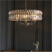 Multi Arm Hanging Ceiling Pendant Light - Bright Nickel Plate & Clear Crystal Glass - 5 X 6W LED E14