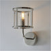 Indoor Bright Nickel Plate Wall Light - Clear Glass Shade - Dimmable 7W LED E14