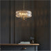 Multi Arm Hanging Ceiling Pendant Light - Antique Brass Plate & Clear Crystal Glass - 3 X 6W LED E14