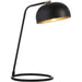 Matt Black & Antique Brass Task Lamp - Adjustable Industrial Shade Table Light