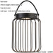 Metal Caged Solar Powered Table Lamp - Dusk Dawn Sensor - IP44 Outdoor Hanging Table Light