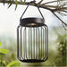 2 PACK Metal Caged Solar Powered Table Lamp - Dusk Dawn Sensor - IP44 Outdoor Hanging Table Light