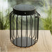 Metal Caged Solar Powered Table Lamp - Dusk Dawn Sensor - IP44 Outdoor Hanging Table Light