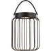 Metal Caged Solar Powered Table Lamp - Dusk Dawn Sensor - IP44 Outdoor Hanging Table Light