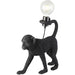 Matt Black Table Lamp - 375mm Tall Light - 10W LED E27