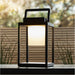 Matt Black & Diffused Dimmable Lamp - USB Chargable LED Lantern - IP44 Outdoor Table Light